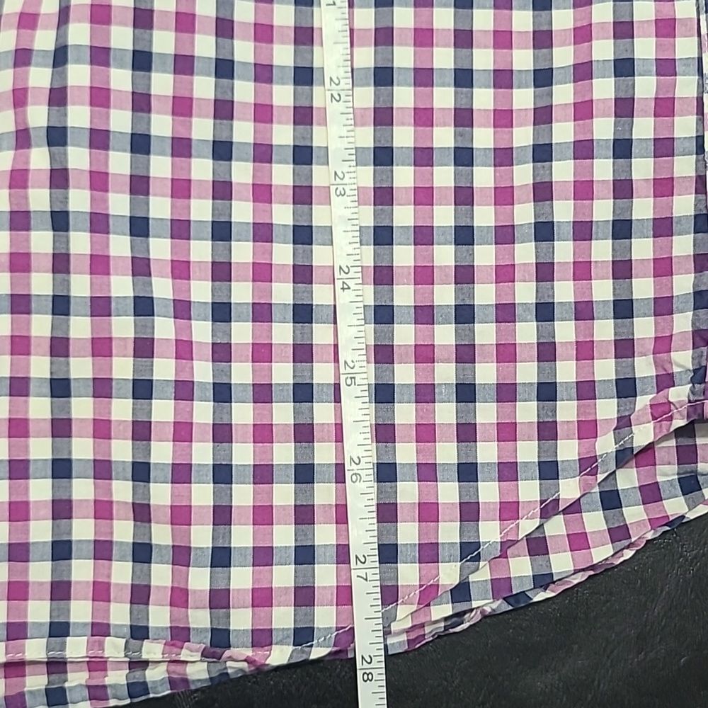 J. Crew Purple Check Button Down Shirt Large 42 Chest Business Casual - Picture 5 of 10